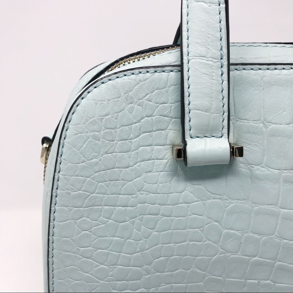 Kate Spade Kay Street Croc Small Blue Satchel Bag - Picture 6 of 8